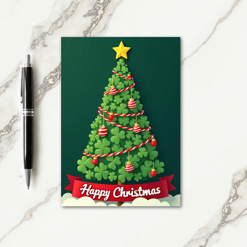 Festive Leafy Tree Christmas Card