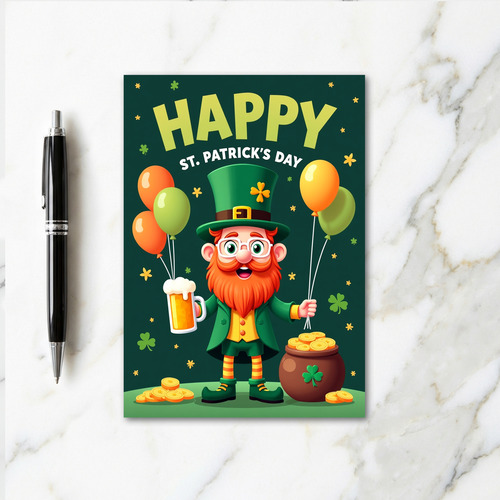 Festive Leprechaun Art Card