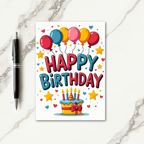 Festive Letter Birthday Card