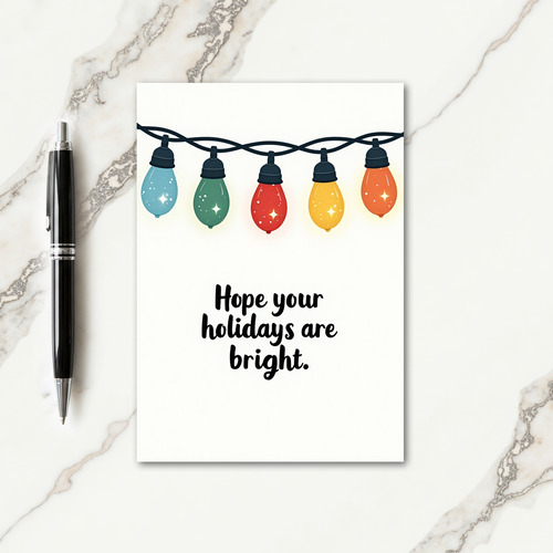 Festive Lights Illustration Card