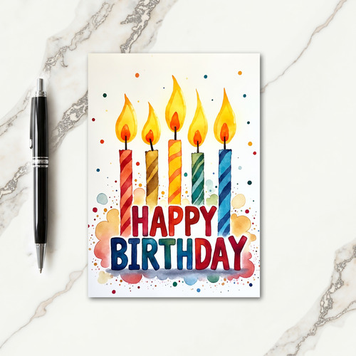 Festive Luminous Birthday Card