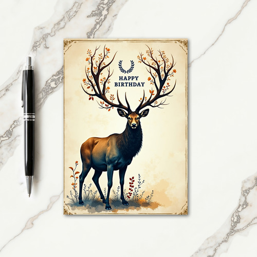 Festive Majestic Deer Card
