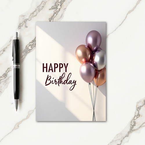 Festive Metallic Balloon Card