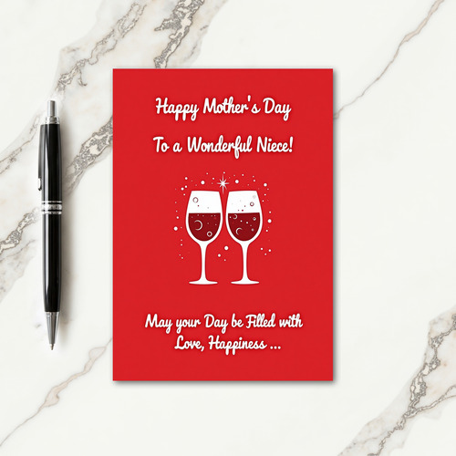 Festive Moms Day Cheers Card