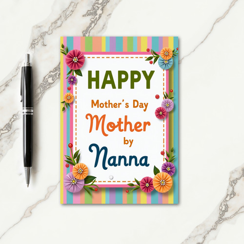 Festive Moms Vivid Stripe Card