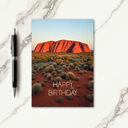 Festive Monolith Birthday Card