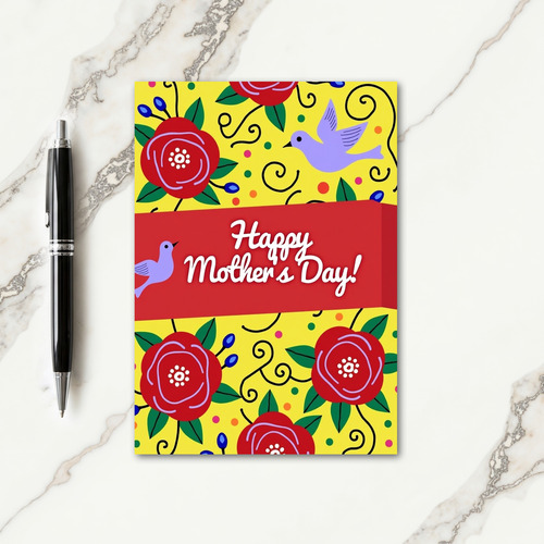 Festive Mothers Day Banner Card