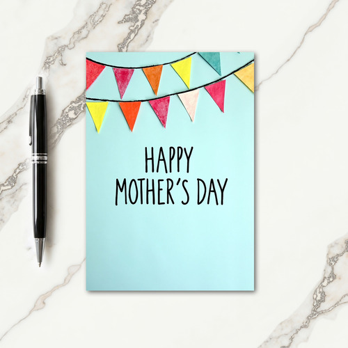 Festive Mothers Day Pennants Card