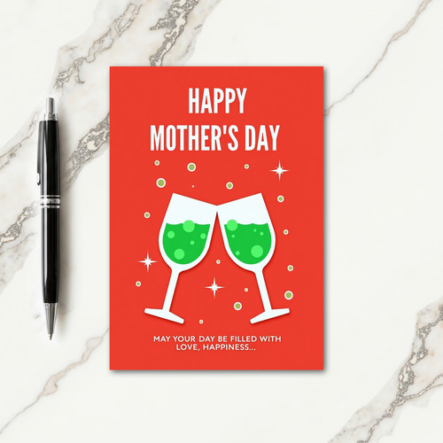 Festive Mothers Day Toast Card