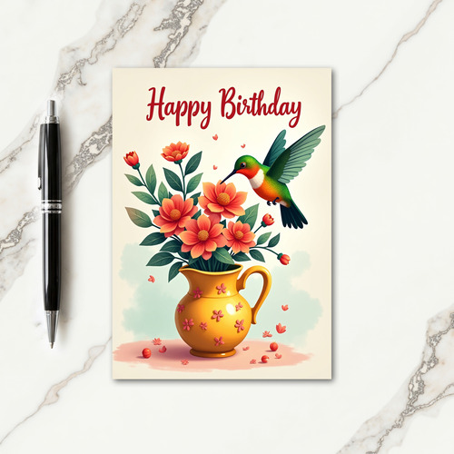 Festive Nature Birthday Card