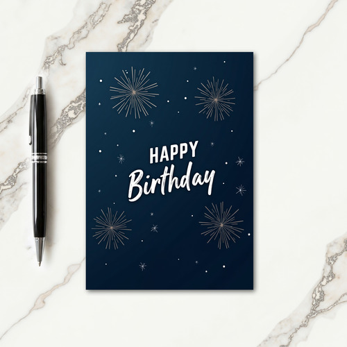 Festive Night Sky Birthday Card
