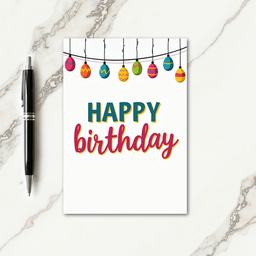Festive Orb Birthday Card