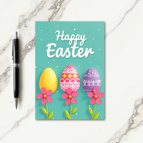 Festive Ovoid Floral Greeting Card