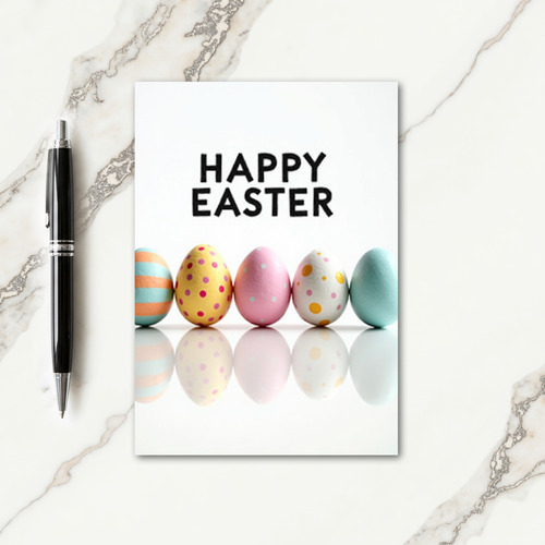 Festive Painted Eggs Greeting Card