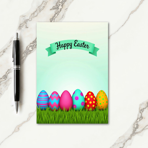 Festive Painted Spring Shapes Card