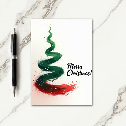 Festive Painterly Swirl Card