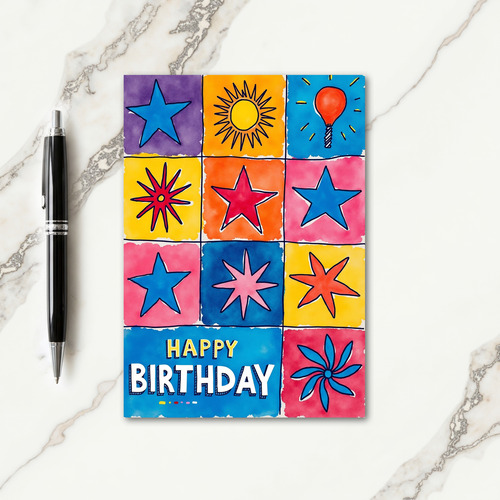 Festive Panel Birthday Card
