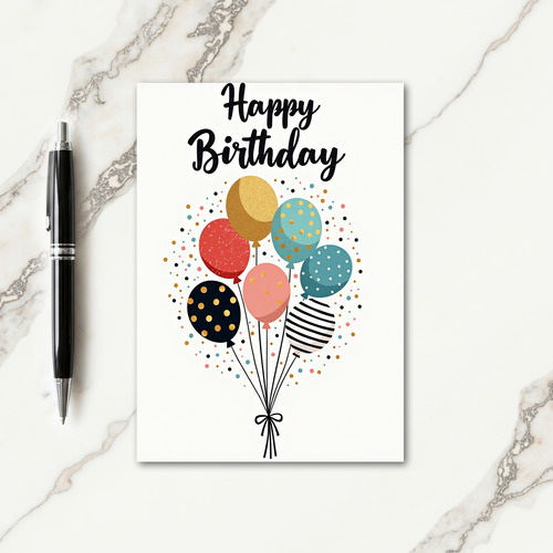 Festive Party Balloon Card