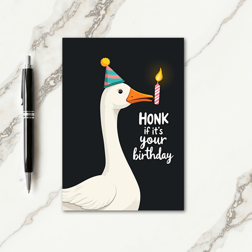 Festive Party Bird Hat Card