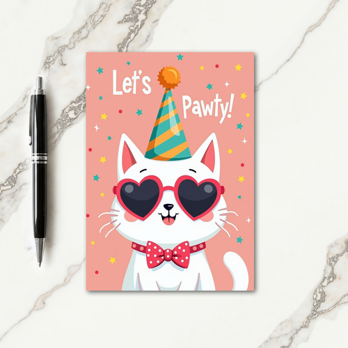 Festive Party Cat Card
