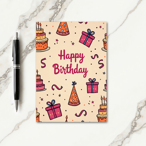 Festive Party Hat Birthday Card