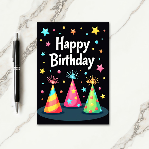 Festive Party Hats Card