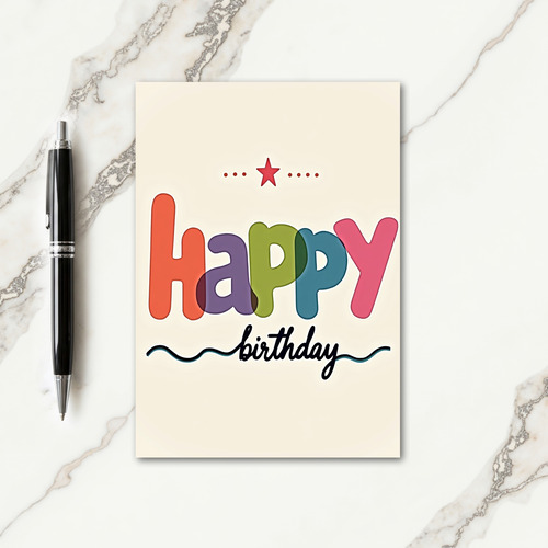Festive Pastel Lettering Card