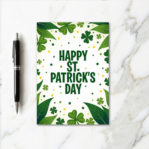 Festive Patrick Day Green Luck Card