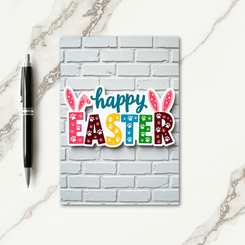 Festive Paw Prints Season Card