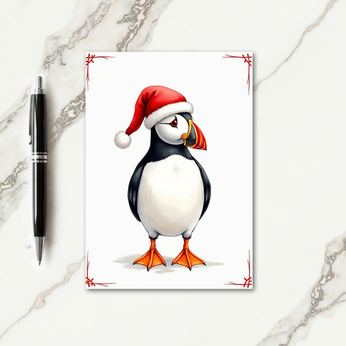 Festive Penguin Hat Card