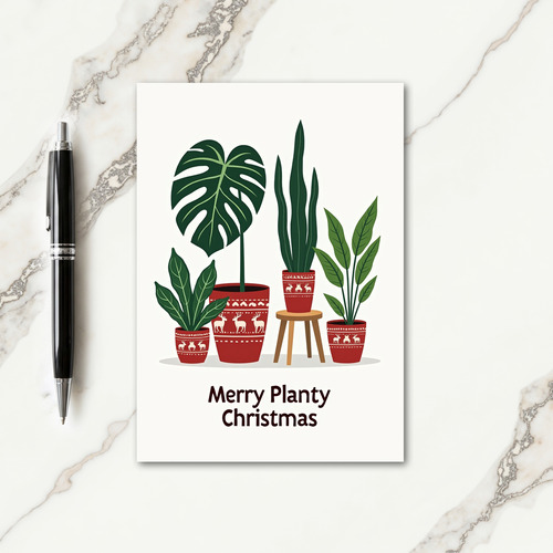 Festive Plant Christmas Card