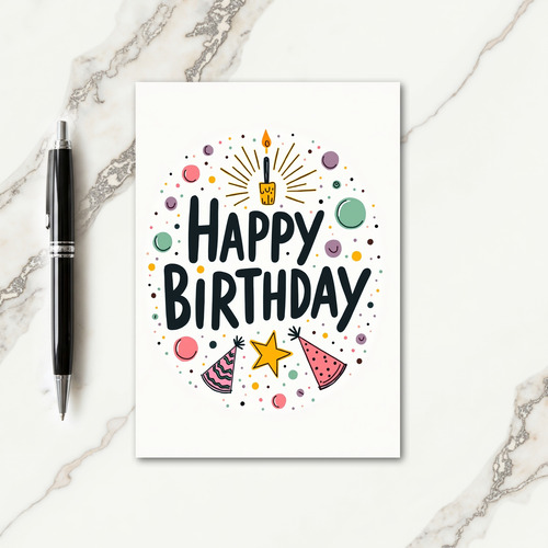 Festive Polka Birthday Card