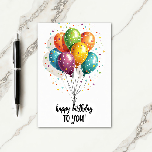 Festive Polka Dot Balloons Card