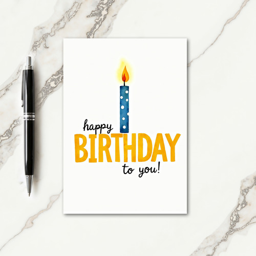 Festive Polka Dot Candle Card