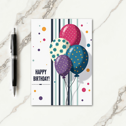 Festive Polka Dot Orbs Card