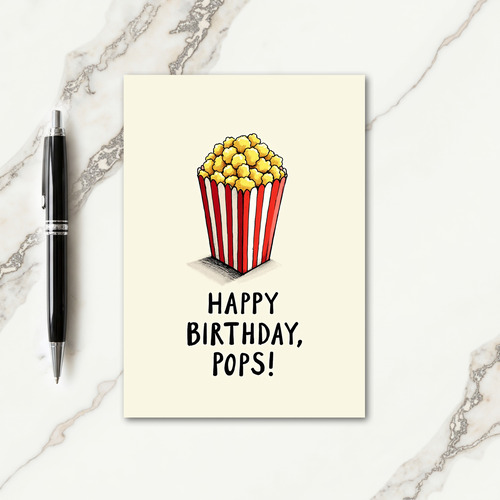 Festive Popcorn Birthday Card
