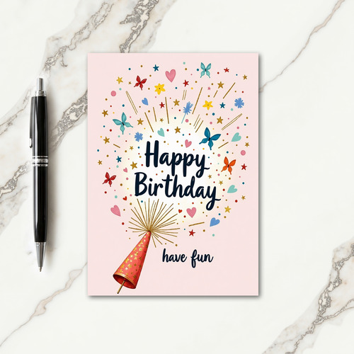 Festive Popper Confetti Card