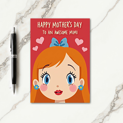 Festive Portrait Mothers Day Card