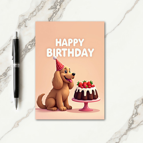 Festive Pup Birthday Card