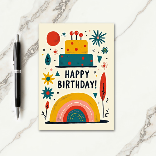 Festive Rainbow Arch Card