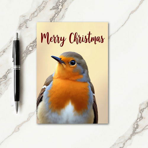 Festive Red Breast Christmas Card