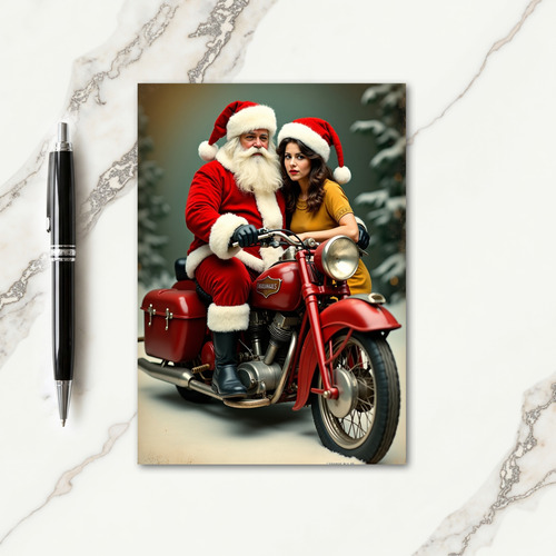 Festive Rider Christmas Card thumbnail