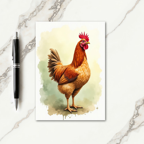 Festive Rooster Card