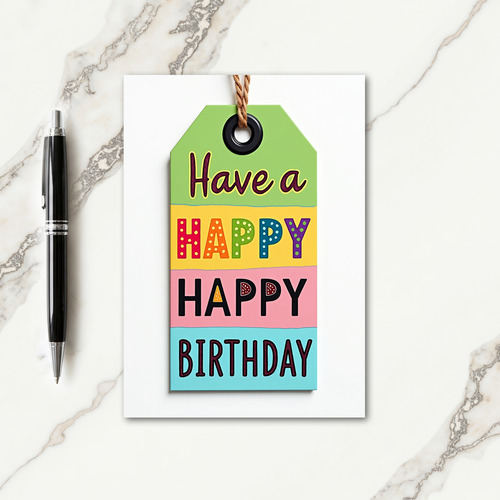 Festive Rope Birthday Card
