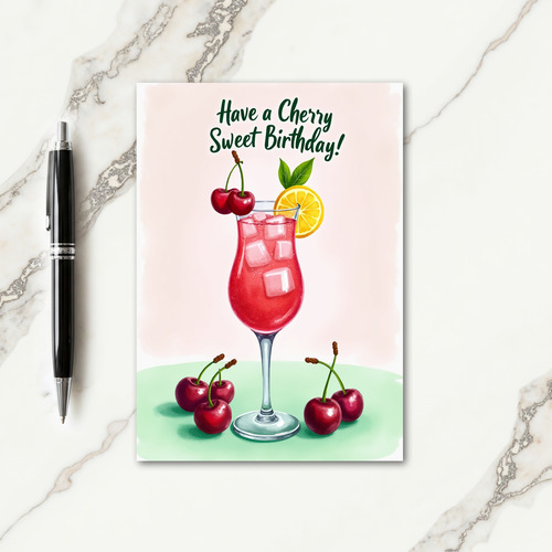 Festive Ruby Glass Card