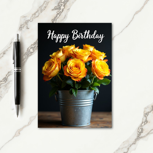Festive Rustic Birthday Card