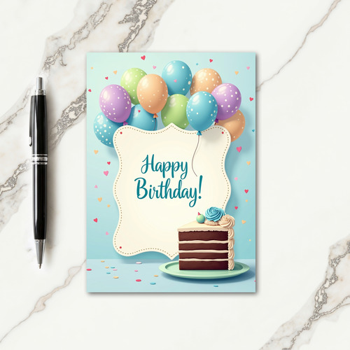 Festive Scalloped Birthday Card