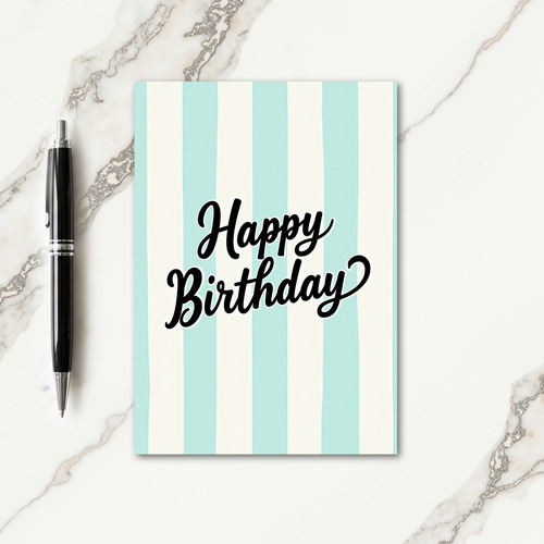 Festive Script Birthday Card