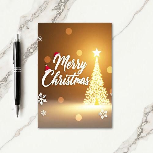 Festive Script Christmas Card