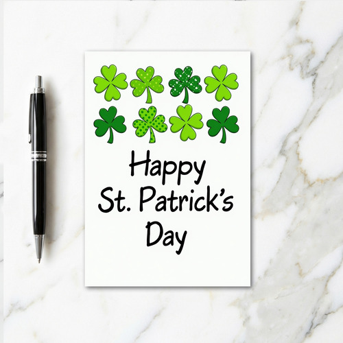 Festive Shamrocks Happy Day Card